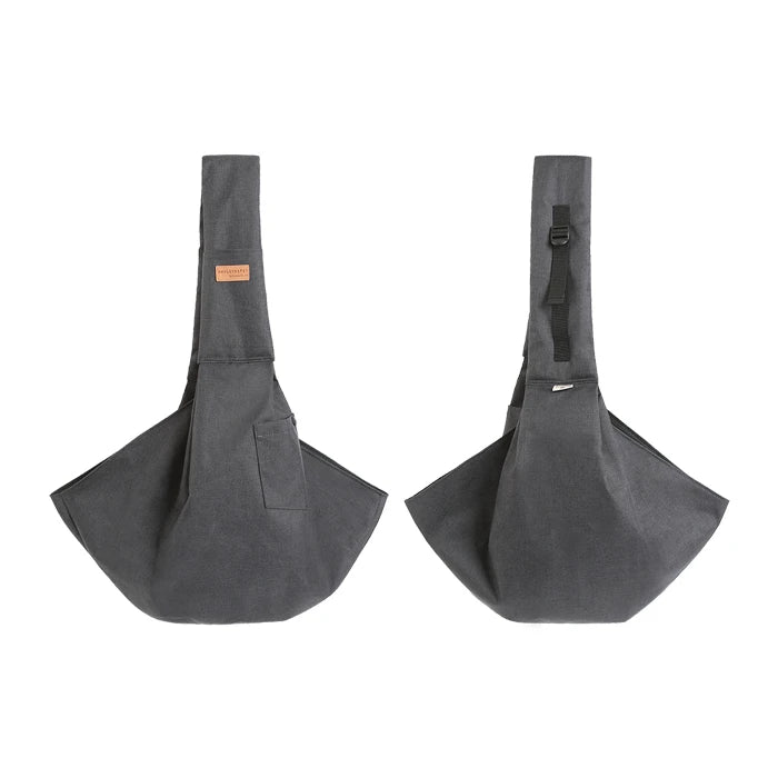 Lof grey mesh pet sling carrier for small dogs and cats