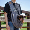 Lof grey mesh pet sling carrier for small dogs and cats