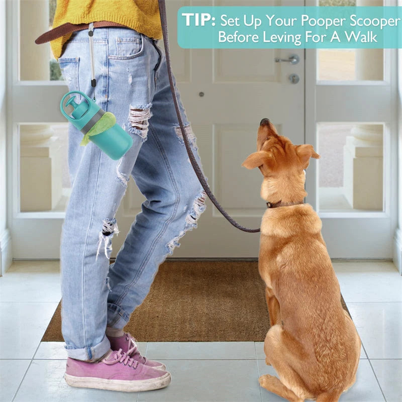 NuVora Easy Scoop Poop Scooper – With Built-In Bag Dispenser
