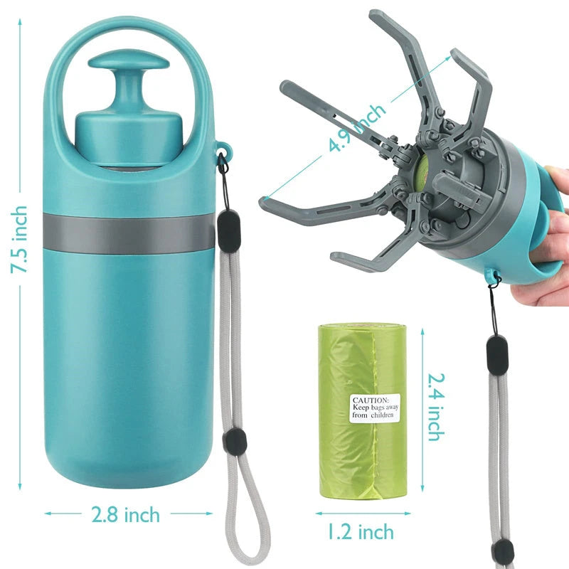 NuVora Easy Scoop Poop Scooper – With Built-In Bag Dispenser
