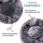 NuVora Fluffy Donut Bed – Plush Round Bed for Dogs & Cats