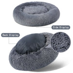 NuVora Fluffy Donut Bed – Plush Round Bed for Dogs & Cats