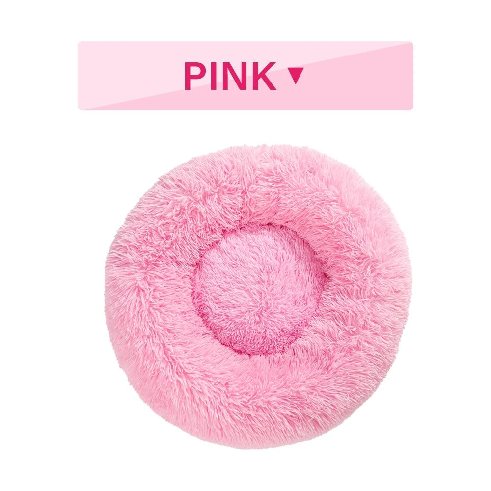 NuVora Fluffy Donut Bed – Plush Round Bed for Dogs & Cats