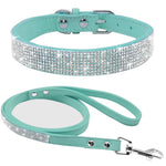 NuVora Sparkle Collar & Leash Set – Rhinestone Collar for Small Dogs
