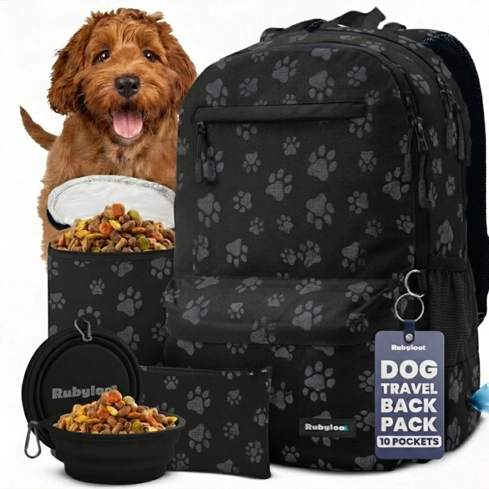 The Original Doggy Bag® by Rubyloo – Dog Travel Backpack & Supply Set