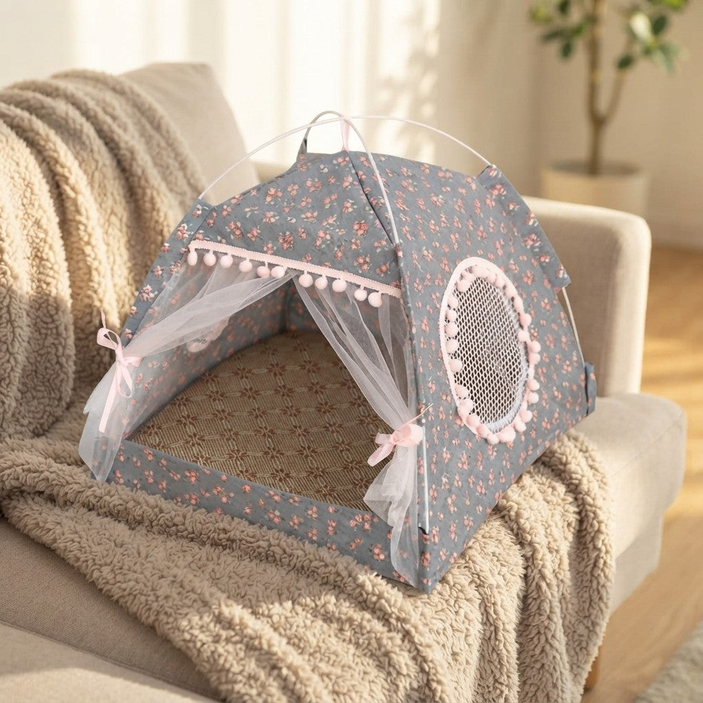 NuVora Cozy Tent Bed – Hideaway Bed for Small Dogs & Cats
