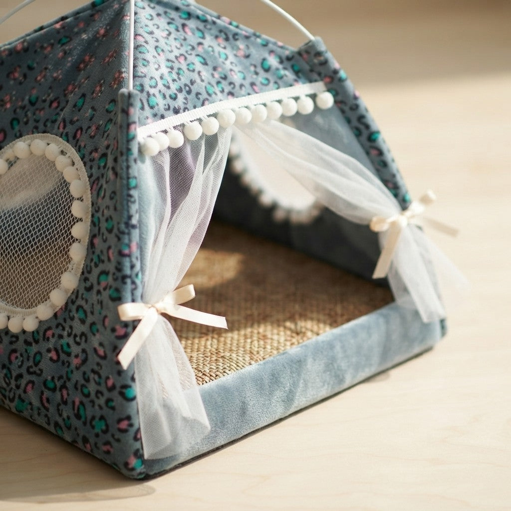 NuVora Cozy Tent Bed – Hideaway Bed for Small Dogs & Cats