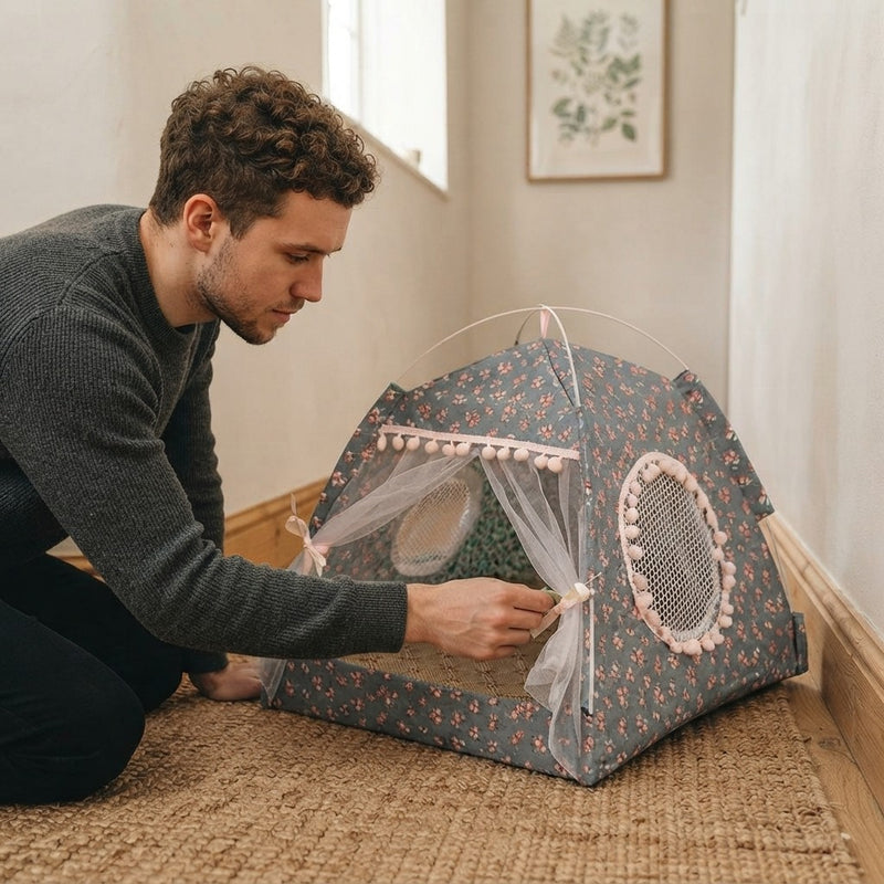 NuVora Cozy Tent Bed – Hideaway Bed for Small Dogs & Cats