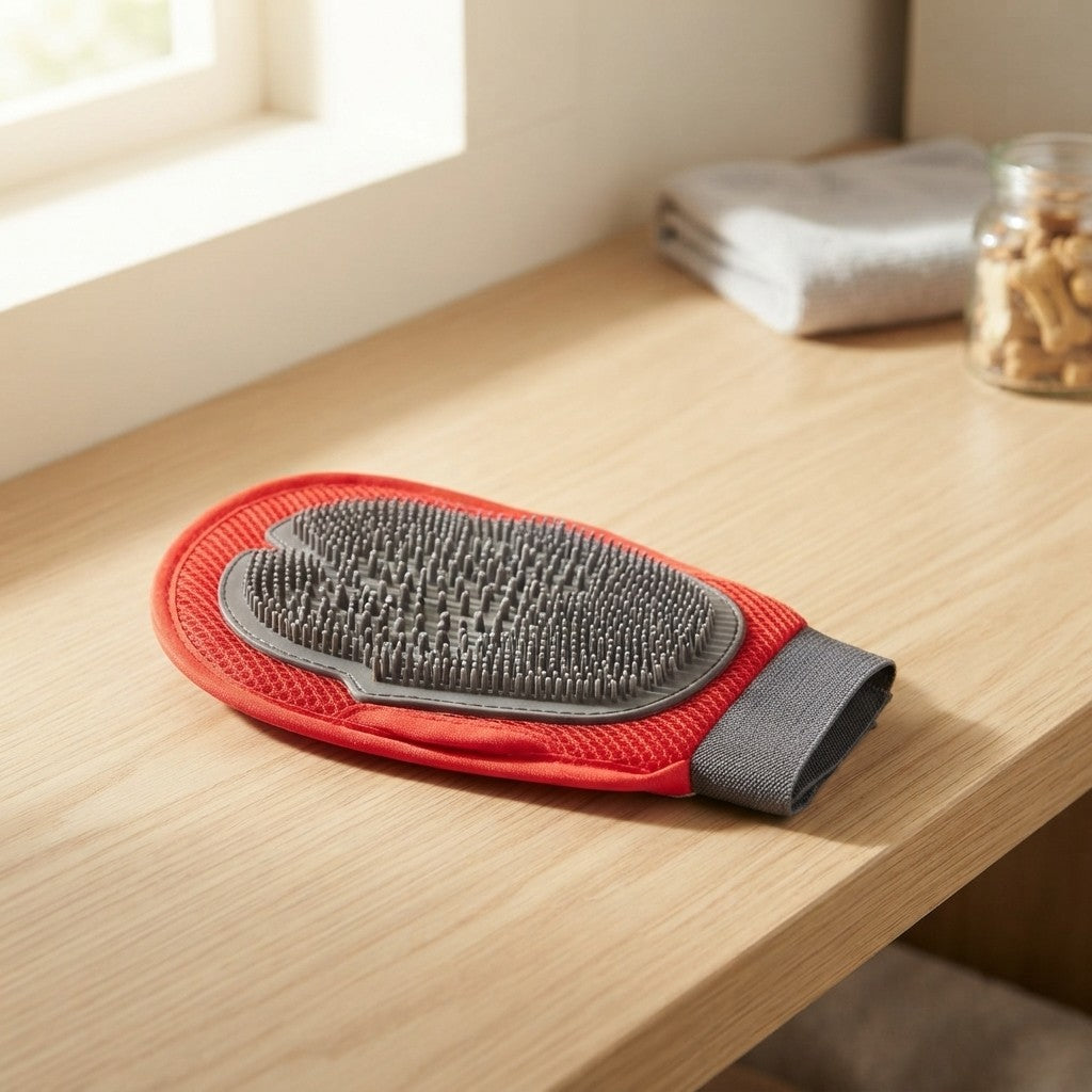 NuVora Grooming Glove – Massage & Deshedding Mitt for Dogs & Cats